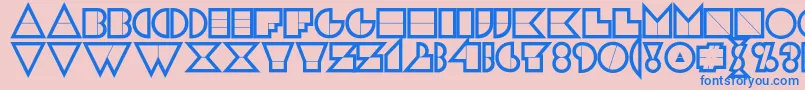 N17cn Font – Blue Fonts on Pink Background