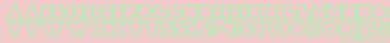 N17cn Font – Green Fonts on Pink Background