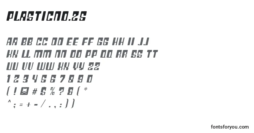 A fonte PlasticNo.25 – alfabeto, números, caracteres especiais