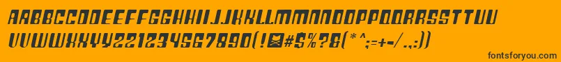 PlasticNo.25 Font – Black Fonts on Orange Background