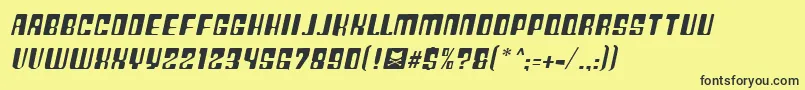 PlasticNo.25 Font – Black Fonts on Yellow Background