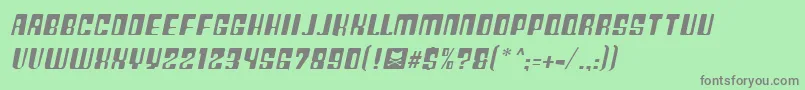 PlasticNo.25 Font – Gray Fonts on Green Background