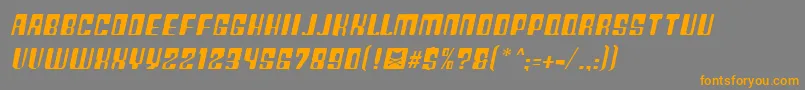 PlasticNo.25 Font – Orange Fonts on Gray Background