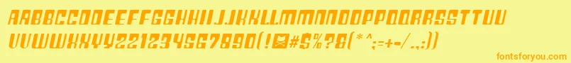 PlasticNo.25 Font – Orange Fonts on Yellow Background