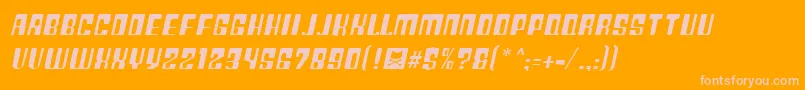 PlasticNo.25 Font – Pink Fonts on Orange Background