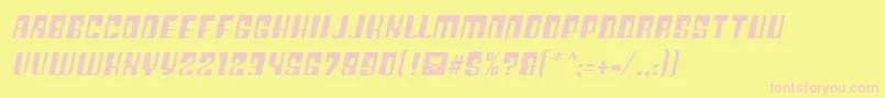 PlasticNo.25 Font – Pink Fonts on Yellow Background