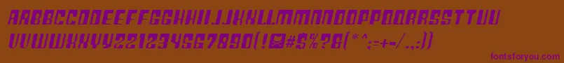 PlasticNo.25 Font – Purple Fonts on Brown Background
