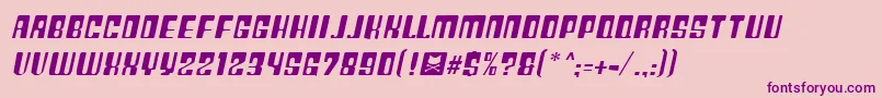 PlasticNo.25 Font – Purple Fonts on Pink Background