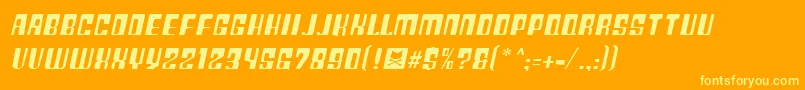 PlasticNo.25 Font – Yellow Fonts on Orange Background