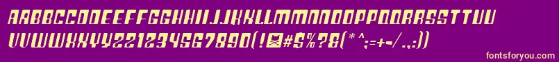 PlasticNo.25 Font – Yellow Fonts on Purple Background