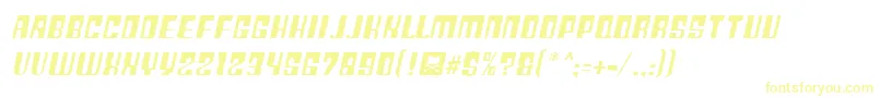 PlasticNo.25 Font – Yellow Fonts on White Background