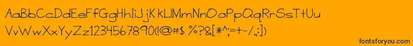 ASensibleArmadillo Font – Black Fonts on Orange Background