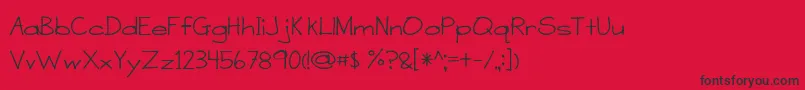ASensibleArmadillo Font – Black Fonts on Red Background