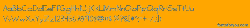 ASensibleArmadillo Font – Blue Fonts on Orange Background