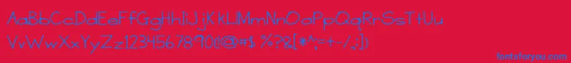 ASensibleArmadillo Font – Blue Fonts on Red Background