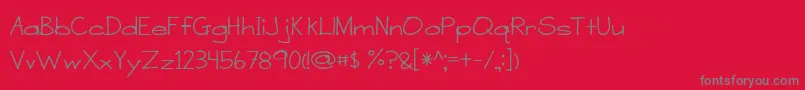 ASensibleArmadillo Font – Gray Fonts on Red Background