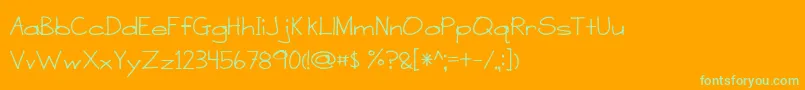 ASensibleArmadillo Font – Green Fonts on Orange Background