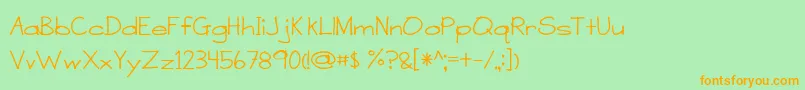 ASensibleArmadillo Font – Orange Fonts on Green Background