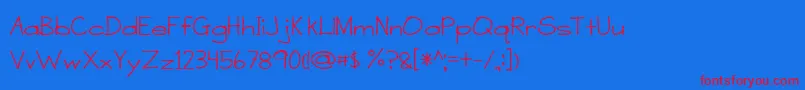 ASensibleArmadillo Font – Red Fonts on Blue Background