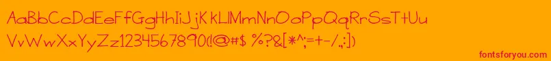 ASensibleArmadillo Font – Red Fonts on Orange Background