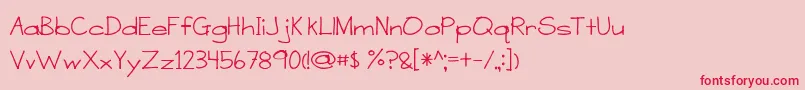 フォントASensibleArmadillo – ピンクの背景に赤い文字
