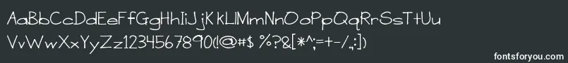 ASensibleArmadillo Font – White Fonts on Black Background