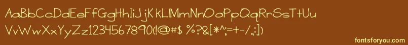 ASensibleArmadillo Font – Yellow Fonts on Brown Background