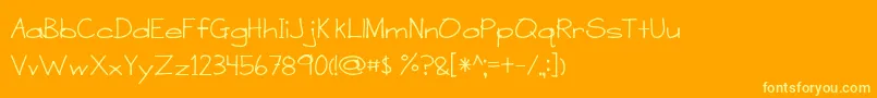 ASensibleArmadillo Font – Yellow Fonts on Orange Background