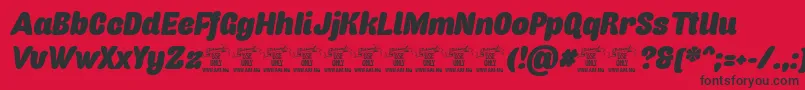 Capricasansitalicpersonaluse Font – Black Fonts on Red Background