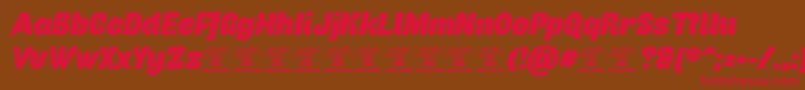 Capricasansitalicpersonaluse Font – Red Fonts on Brown Background