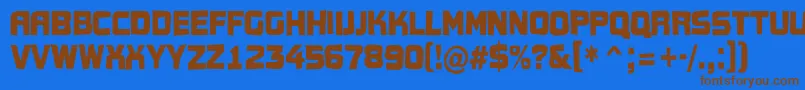 Conce15 Font – Brown Fonts on Blue Background