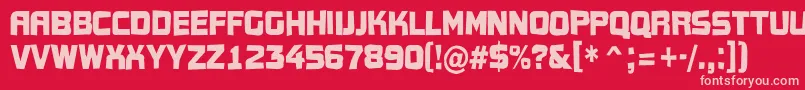 Conce15 Font – Pink Fonts on Red Background
