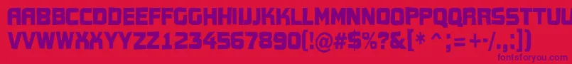 Conce15 Font – Purple Fonts on Red Background