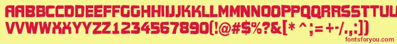 Conce15 Font – Red Fonts on Yellow Background
