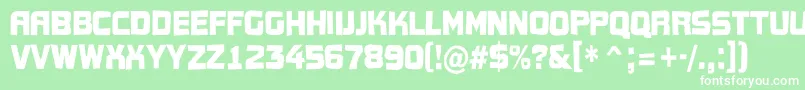 Conce15 Font – White Fonts on Green Background
