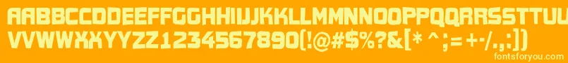 Conce15 Font – Yellow Fonts on Orange Background