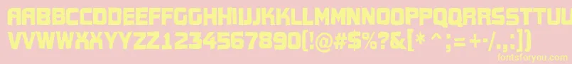 Conce15 Font – Yellow Fonts on Pink Background