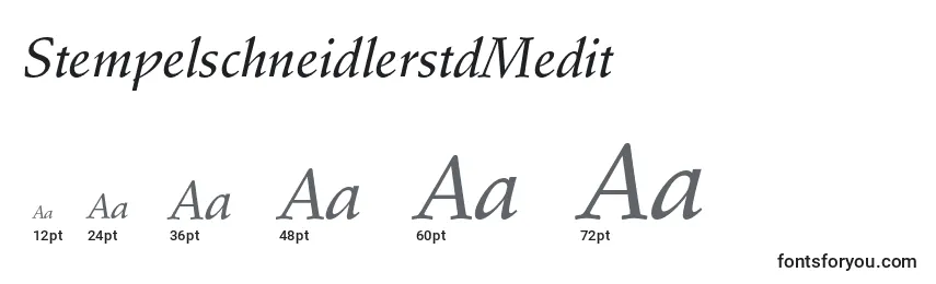 Размеры шрифта StempelschneidlerstdMedit