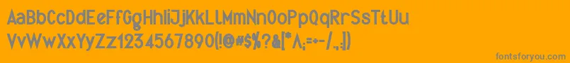 QuirkusB Font – Gray Fonts on Orange Background