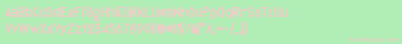 QuirkusB Font – Pink Fonts on Green Background