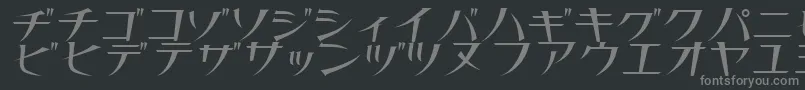 フォントThinn – 黒い背景に灰色の文字