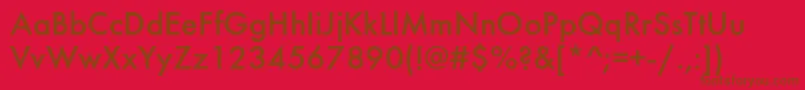 Futuristt Font – Brown Fonts on Red Background
