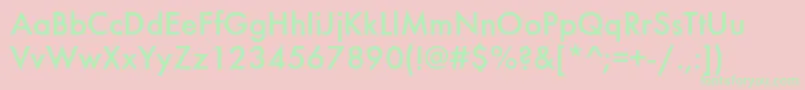 Futuristt Font – Green Fonts on Pink Background