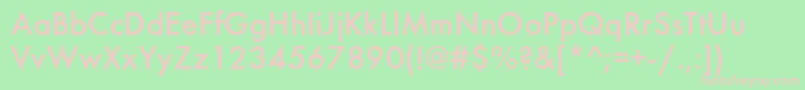 Futuristt Font – Pink Fonts on Green Background