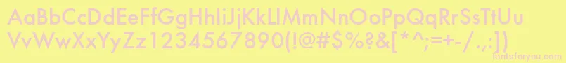 Futuristt Font – Pink Fonts on Yellow Background