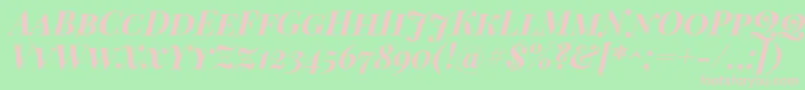 Playfairdisplaysc Bolditalic Font – Pink Fonts on Green Background