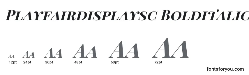 Playfairdisplaysc Bolditalic Font Sizes