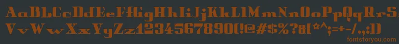 Peterobscure Font – Brown Fonts on Black Background