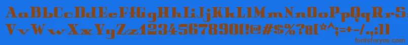 Шрифт Peterobscure – коричневые шрифты на синем фоне