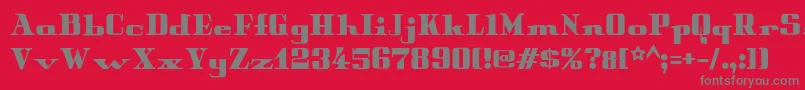 Peterobscure Font – Gray Fonts on Red Background